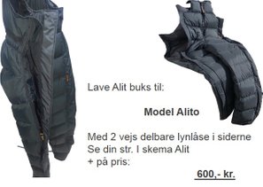 overalls med lynlås i sider , handicap tøj, model Alito