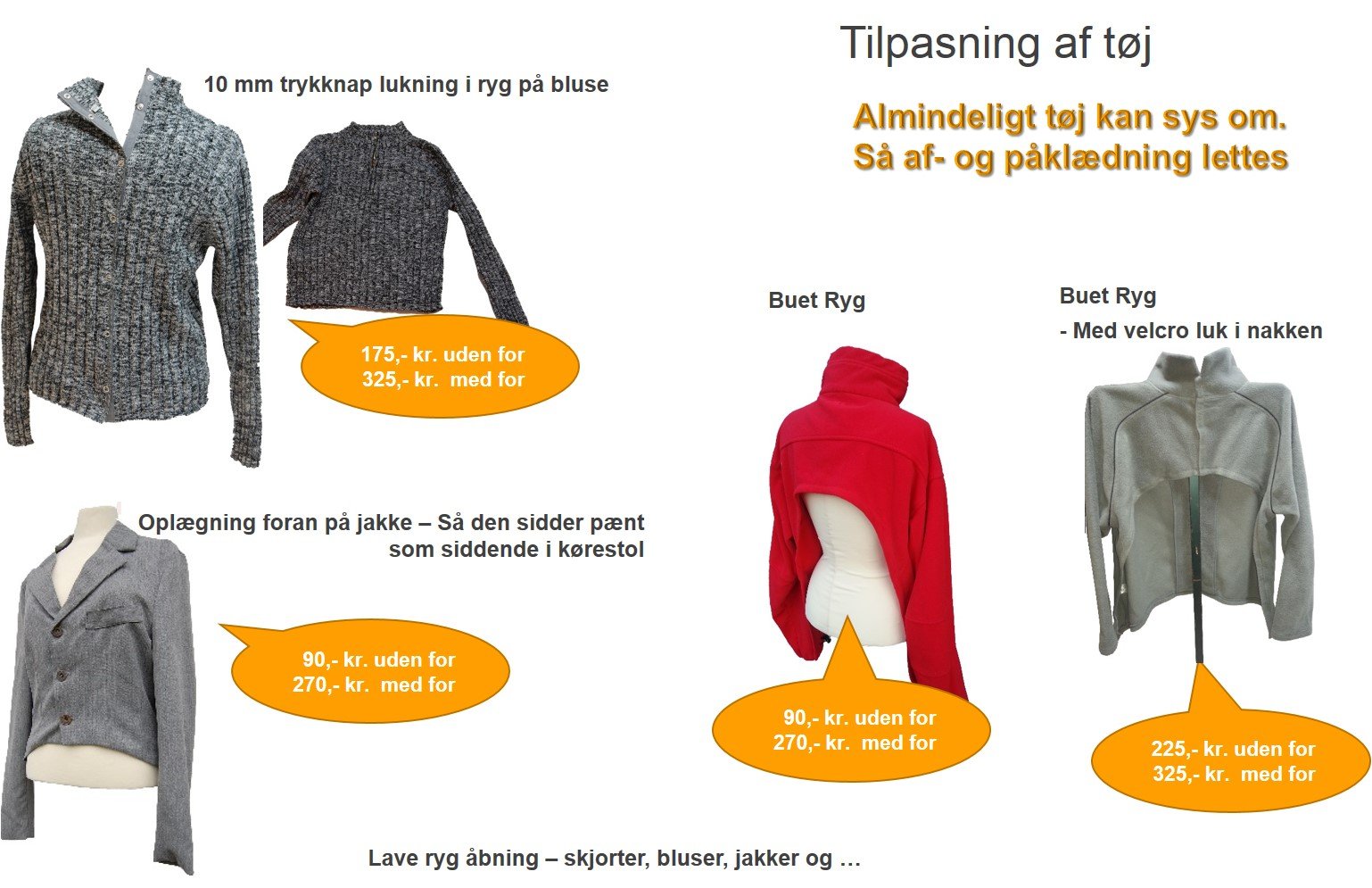 relæ siv Hvile Tilpasse skjorte, bluser og jakker | tuluna-design.dk