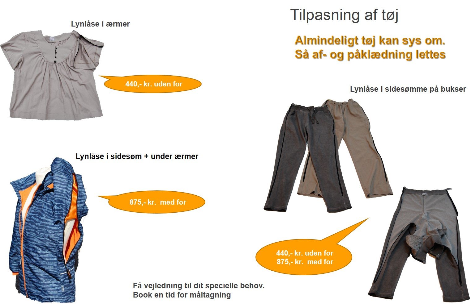 formel Gammeldags Topmøde Tilpasning bukser, jakker og heldragte - med lynlåse | tuluna-design.dk